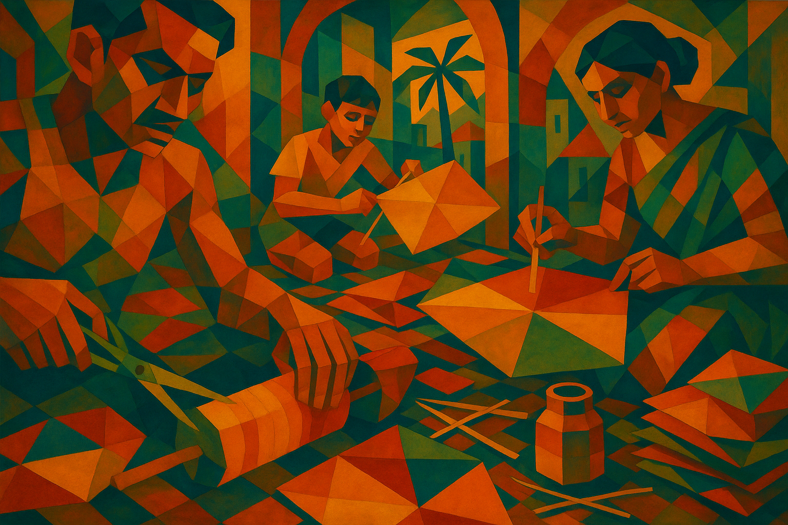 Creating Kites in Cubist Style